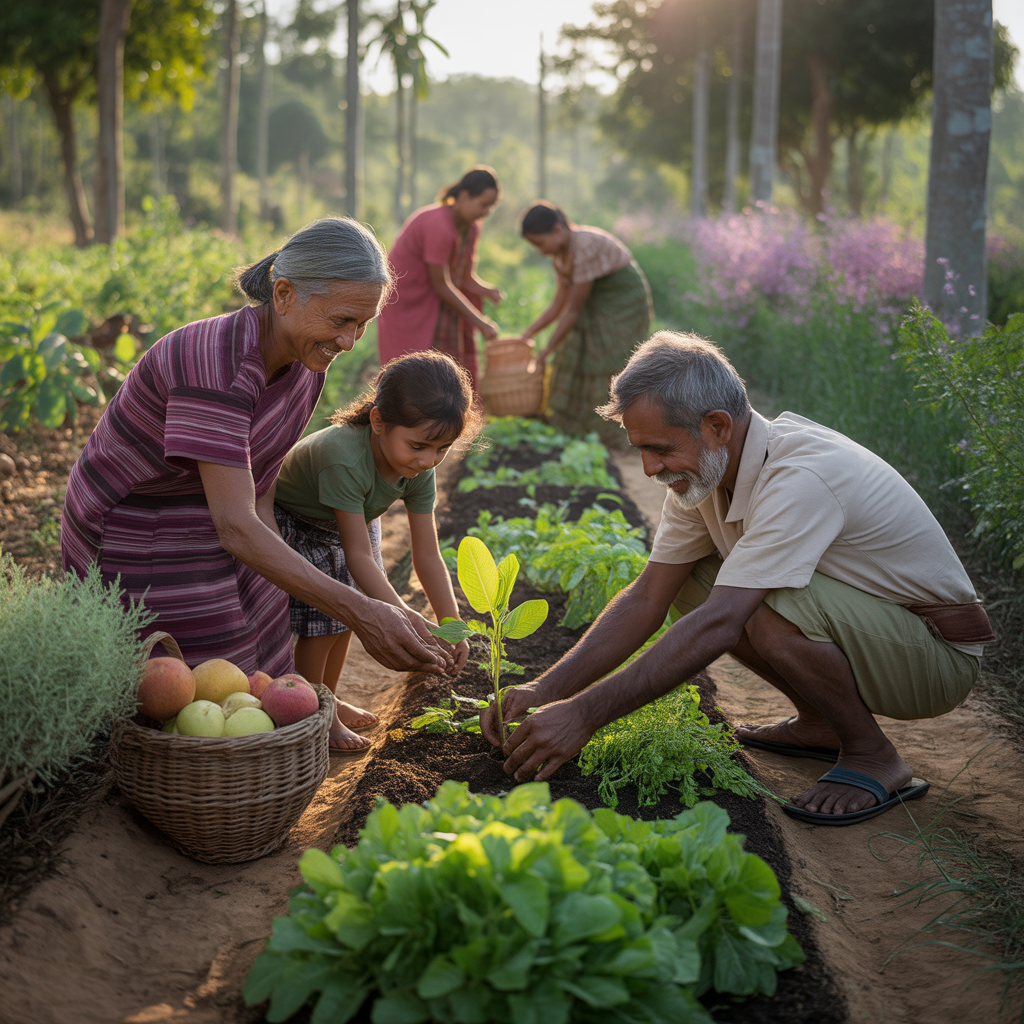 Chenchu tribal families participating in Hyundai IONIQ Forest agroforestry project in India