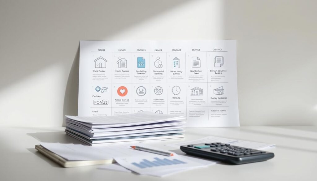 A detailed tax deductions guide with a clean, professional layout. The foreground features a stack of documents and a calculator, conveying the practical aspects of tax planning. The middle ground showcases various icons and graphics related to common deductions, such as medical expenses, charitable donations, and business expenses. The background is a soft, muted gradient, lending a sense of authority and trustworthiness. Subtle lighting from the side casts gentle shadows, adding depth and dimensionality to the scene. The overall aesthetic is modern, minimalist, and designed to educate and inform the viewer about tax deductions and exemptions.