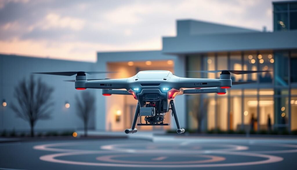 AI drone ambulance integrating with healthcare