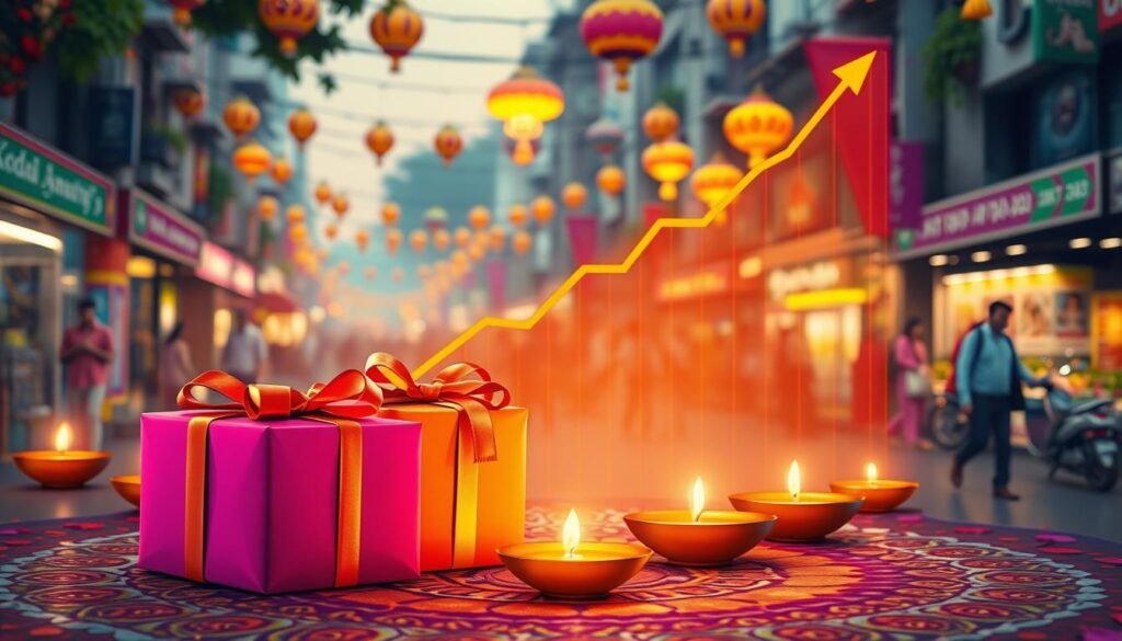 Dussehra Diwali sales growth visual representation