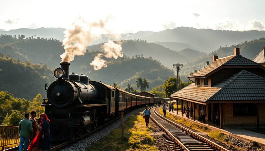 historical context of train services in Mizoram