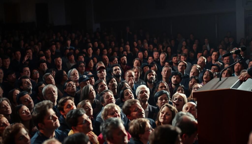audience reaction Trump speech response