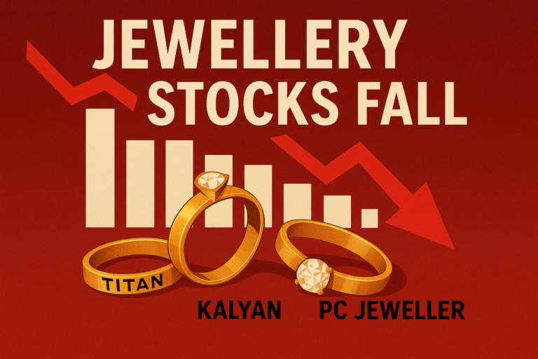 Gold jewellery stocks fall