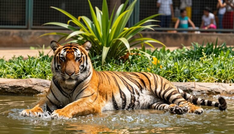 Kanpur Zoo Tiger Summer Heat